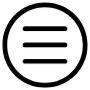 Burger Menu Circle Round Black Outline free icon for commercial use