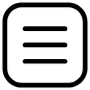Burger Menu Square Rounded Black Outline icon