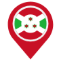 Burundi Location Flag Pin icon