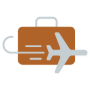 Business Flight Trip Travel Briefcase free icon for commercial use