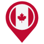 Canada Location Flag Pin free icon for commercial use