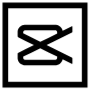 Capcut Black Square Outline icon