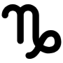 Capricorn Sign Black free icon for commercial use