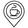 Coffee Shop Location Black Outline free icon for commercial use