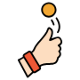 Coin Toss Hand Throwing icon