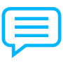 Comment Message Blue Outline free icon for commercial use