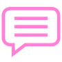 Comment Pink Outline free icon for commercial use