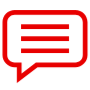 Comment Red Outline icon