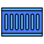 Container Cargo Logistics Blue free icon for commercial use