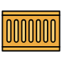 Container Cargo Logistics Yellow free icon for commercial use