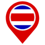 Costa Rica Location Flag Pin icon