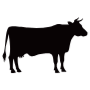 Cow Silhouette Black icon