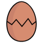 Cracked Egg Brown free icon for commercial use