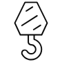 Crane Hook Black Outline free icon for commercial use