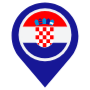 Croatia Location Flag Pin icon