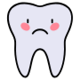 Cute Tooth Sad Unhappy free icon for commercial use