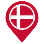 Denmark Location Flag Pin free icon for commercial use