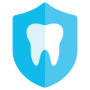 Dental Care Tooth Blue Shield free icon for commercial use