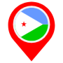 Djibouti Location Flag Pin icon