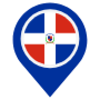 Dominican Republic Location Flag Pin icon