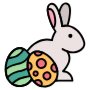 Easter Bunny Decorated Eggs free icon for commercial use