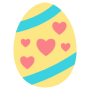 Easter Egg Red Heart Decoration icon