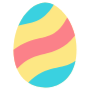 Easter Egg Wave Decoration Colored icon