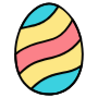 Easter Egg Wave Decoration free icon for commercial use