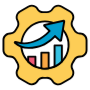 Efficiency Growth Gear free icon for commercial use