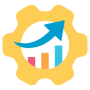 Efficiency Growth Yellow Gear free icon for commercial use