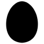 Egg Black Silhouette free icon for commercial use