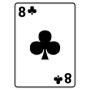 Eight Of Clubs Playing Card free icon for commercial use