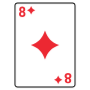 Eight Of Diamonds Playing Card free icon for commercial use