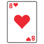 Eight Of Hearts Playing Card free icon for commercial use