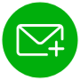 Email Add Green Circle Round free icon for commercial use