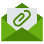 Email Attachment Green icon
