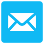Email Blue Square free icon for commercial use