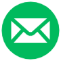 Email Green Circle Round free icon for commercial use