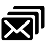 Email Message Queue Black free icon for commercial use