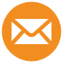 Email Orange Circle Round free icon for commercial use