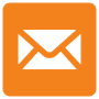 Email Orange Square free icon for commercial use