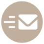 Email Send Message Beige Circle Round free icon for commercial use