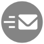 Email Send Message Gray Circle Round free icon for commercial use