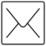 Email Square Black Thin Outline free icon for commercial use