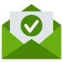 Email Verification Green Check free icon for commercial use