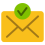 Email Verified Yellow free icon for commercial use