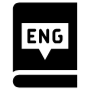 English Language Black Education Book free icon for commercial use