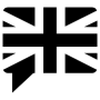 English Speaking Flag Black icon