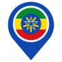 Ethiopia Location Flag Pin free icon for commercial use