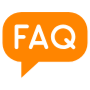Faq Questions Orange Speech Bubble free icon for commercial use